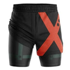 Deku My Hero Academia 2-in-1 Performance Shorts Shorts Cartoon Sports Fitness Shorts Anime Casual 3D Printing