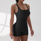 Women's Sexy Backless Tank Rompers Top Bodycon One Piece Halter Sleeveless Bodysuit Short Jumpsuits