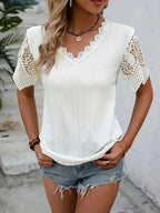 Women's plus size shirt summer chic elegant shirt casual women's fashionable shirt