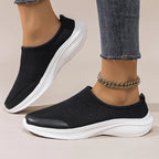 W003 Unisex Men's and Women's Flyknit Sports Shoes Running Shoes Soft Sole Wear-Resistant Lightweight Black White Casual Sports Shoes Campus Casual Style Four Seasons Loafers