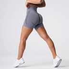 Women High Waist Compression Soft Comfort Seamless Contour Yoga Shorts Summer Outdoor Running Exercise Yoga Running Shorts