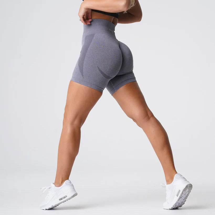 Women High Waist Compression Soft Comfort Seamless Contour Yoga Shorts Summer Outdoor Running Exercise Yoga Running Shorts