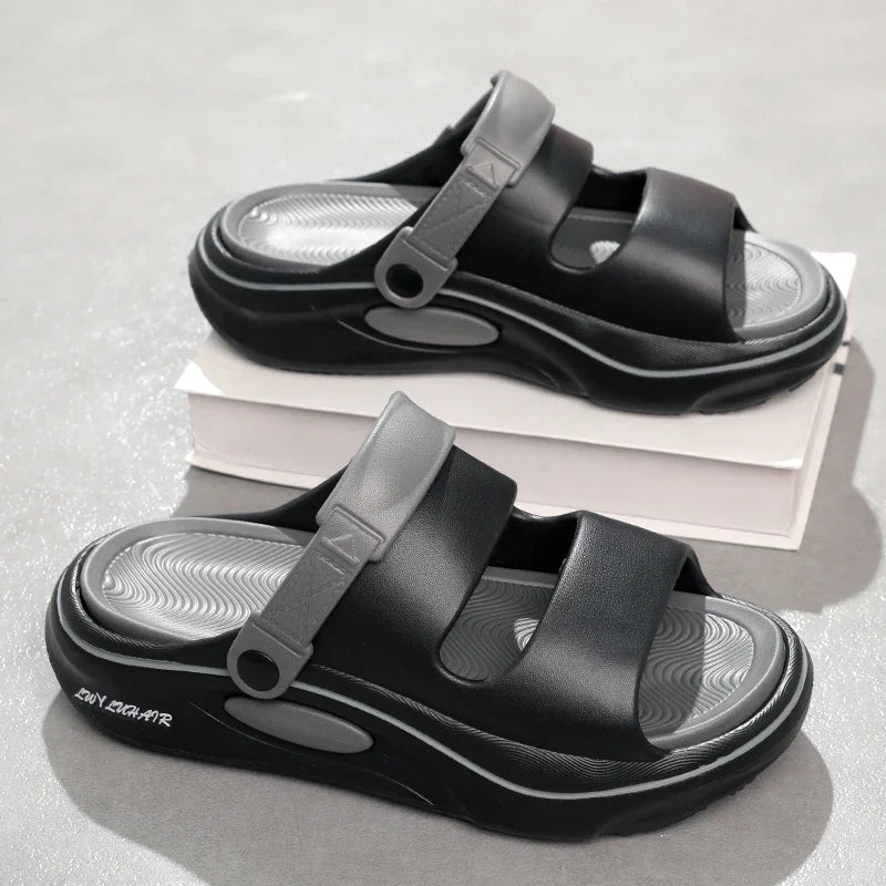 Summer Men's Outdoor Sandals Slippers Beach Comfortable Slides Soft Clogs Men Casual Water Garden Shoes Men Women Beach Sandals