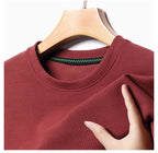 Men's New Summer Waffle round Neck Short Sleeve T-Shirt Comfortable Breathable Short-Sleeved Top for Casual Wear