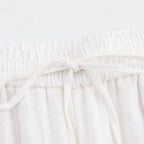 TRAF Women Fashion Spring Summer Lace-up Linen Blended Straight Pants Pocket Office Lady Chic High Waist Trousers Mujer