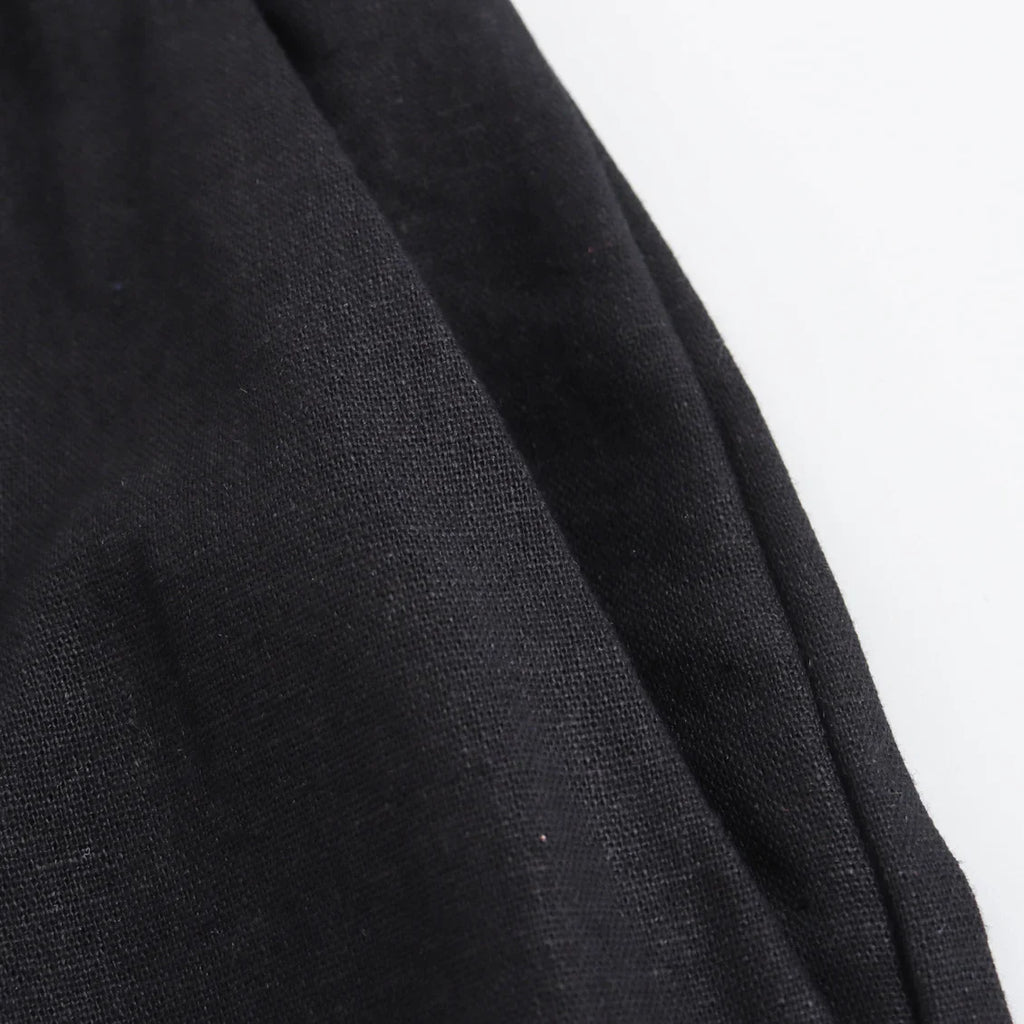 TRAF Women Fashion Spring Summer Lace-up Linen Blended Straight Pants Pocket Office Lady Chic High Waist Trousers Mujer