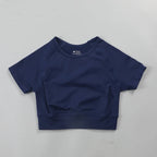 Impact Crop Top Women Short Sleeve Yoga Shirts Slim Fit Seamless Workout Top T-shirt Gym Clothes Woman Sportwear