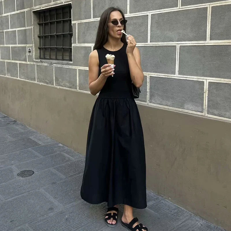 Dresses Summer Women's 2025 New Chic Slim Simple Elegant Holiday Dress Street Women's Comfortable Youth Dress