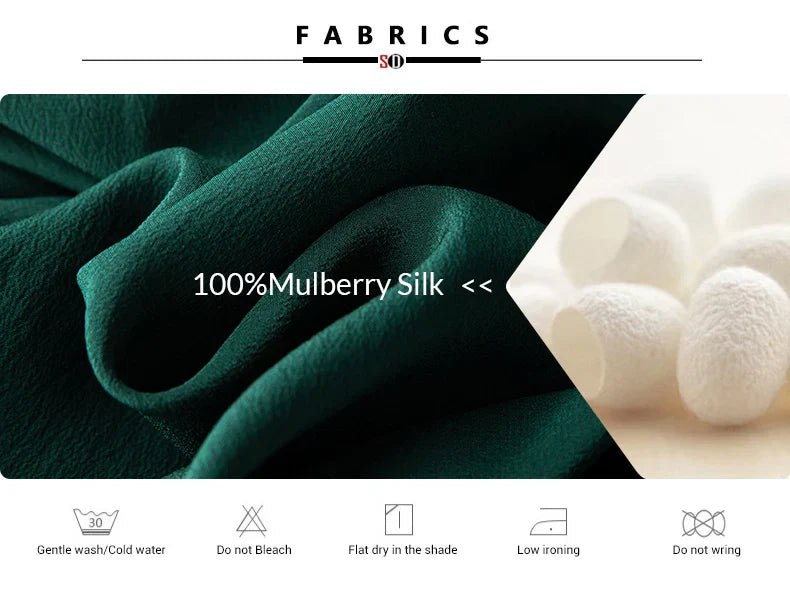 SuyaDream Women Wide Leg Pants 100%Real Silk Solid Elastic Waisted Ankle-length 2024 Office Spring Autumn Chic Trousers Black