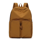 Water - resistant double - shoulder backpack. It has a large capacity, is lightweight and casual. Made of wrinkled and washed ny