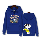 Men's casual fashion brand high-end quality Snoopy print Autumn Winter thick warm street fashion hoodie