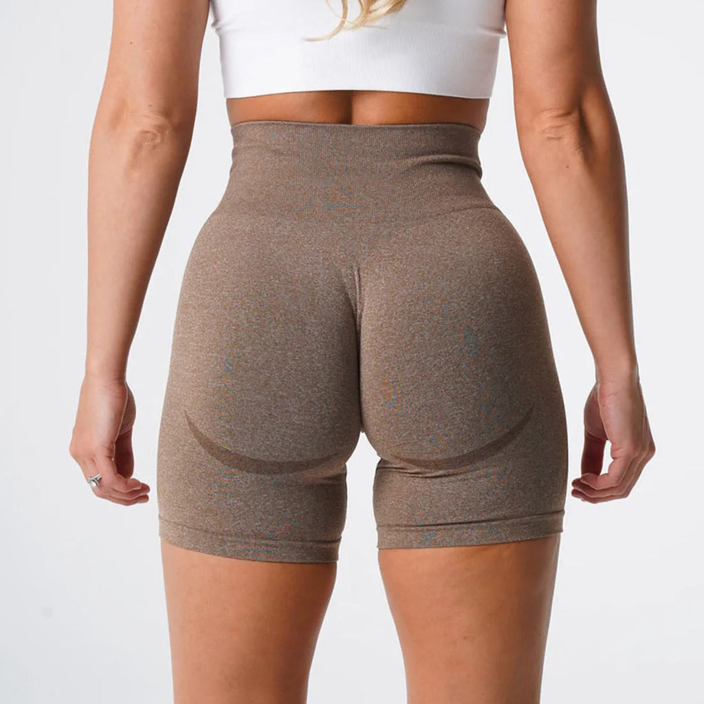 Women High Waist Compression Soft Comfort Seamless Contour Yoga Shorts Summer Outdoor Running Exercise Yoga Running Shorts