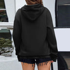 y2k Solid Minimalist Women's Hoodie, Long Sleeve With Pocket Casual Daily Wear 2024 Women Hoodies Autumn Sudadera de mujer