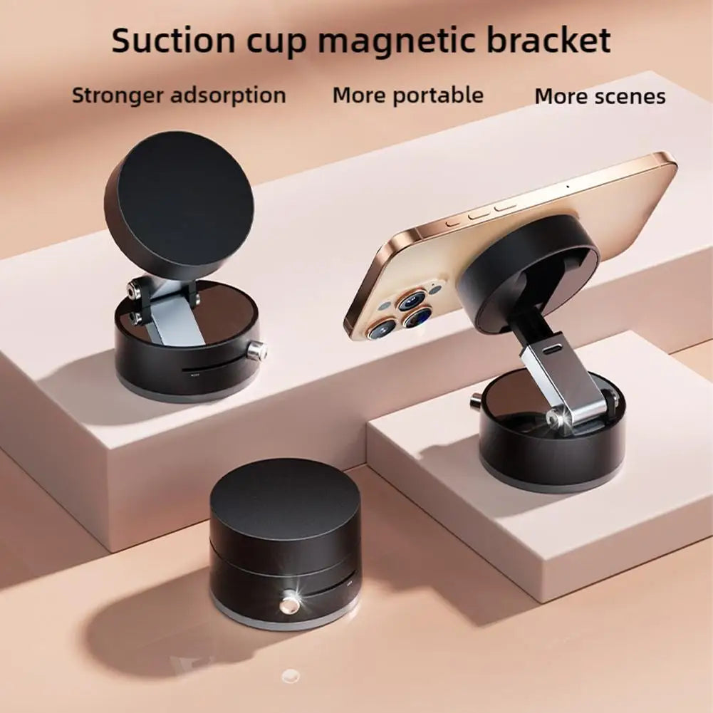 Double Sided Suction Cup Magnetic Phone Holder Lazy Multi-functional Foldable Storage Holder Vacuum Suction Phone Holder