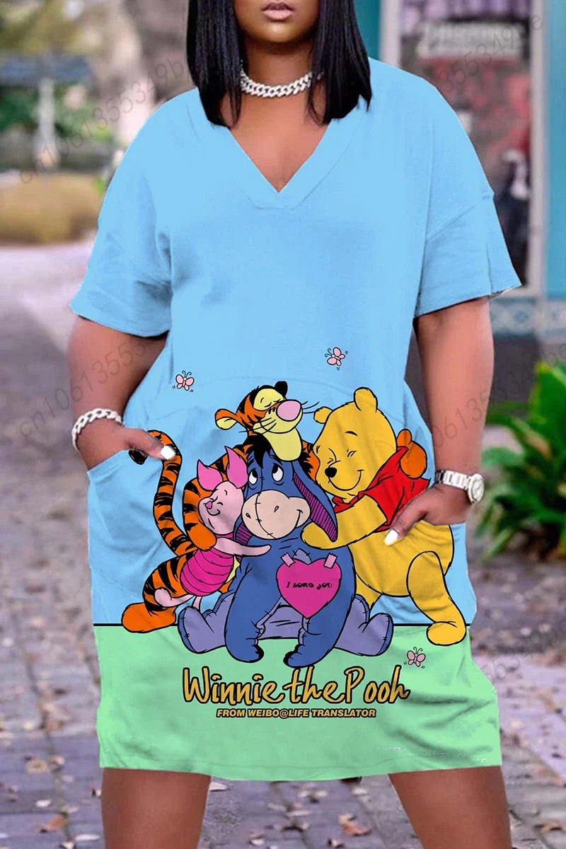 Disney Dresses Plus Size Xxxl Elegant Dresses for Women for Party Woman Elegant Dress 5xl Large Size Women's Clothing Chic 2022