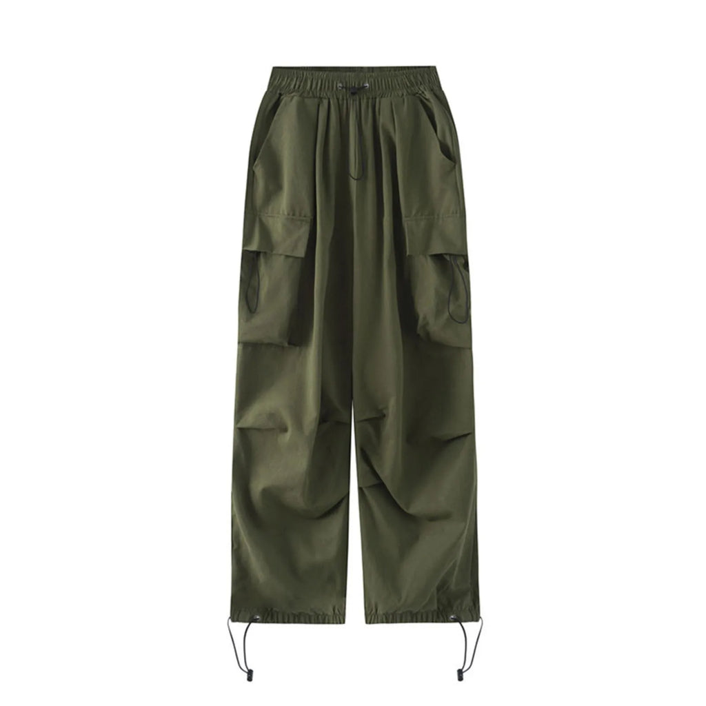 Green Women Baggy New Pants Cargo Trousers Streetwear Multi Pockets Casual Loose Trousers Outdoor Tracksuit Women Pants
