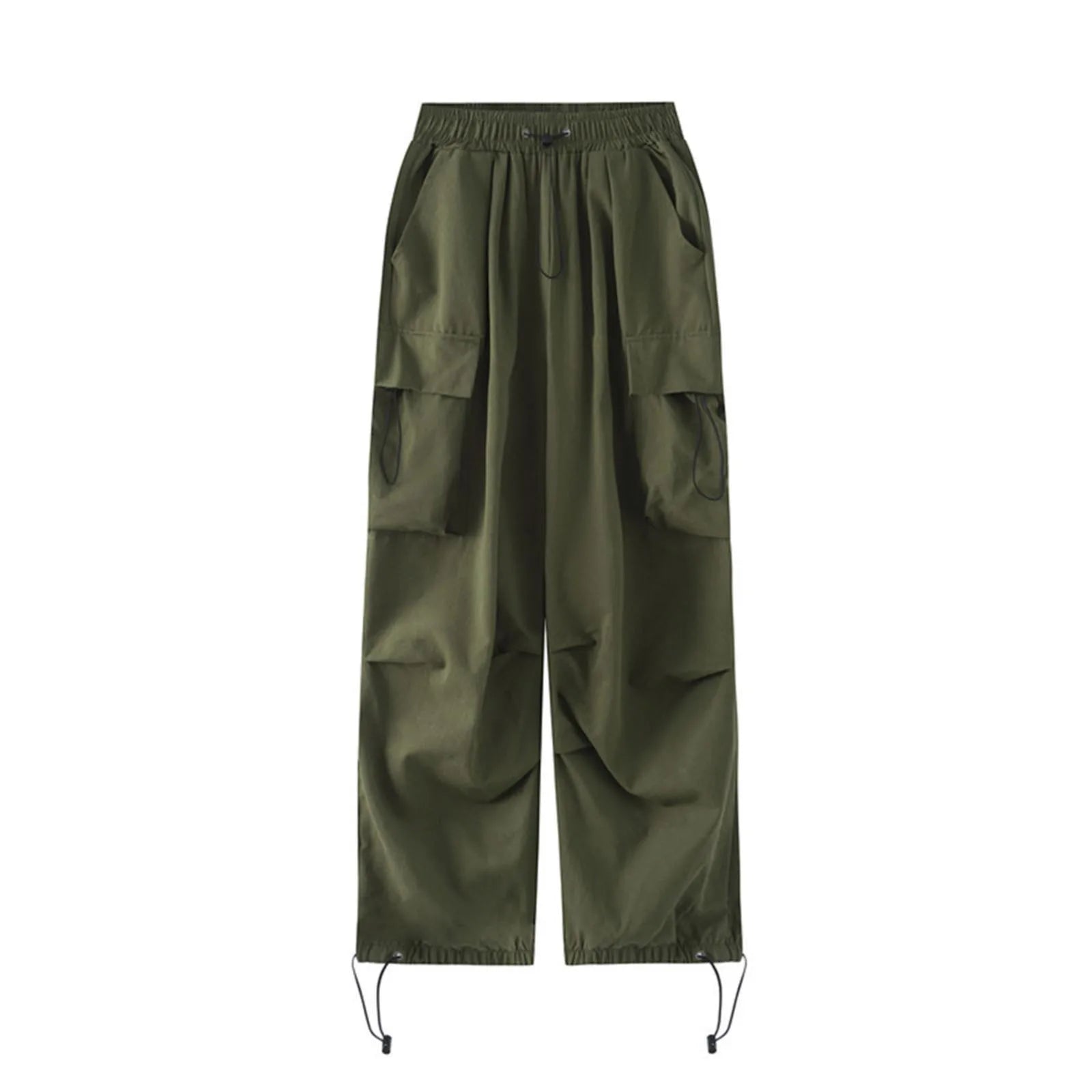 Green Women Baggy New Pants Cargo Trousers Streetwear Multi Pockets Casual Loose Trousers Outdoor Tracksuit Women Pants