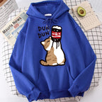 Cartoon Cat Drink Salary Increase Beverages Mens Hooded Jacket Casual Cartoon Hoodies Pleasure Sweatshirts Home Harajuku Tops