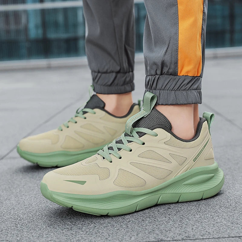 Unisex Summer Running Shoes Lightweight Men Women Fashion Sneakers Original Trainer Breathable EVA Elastic Lace Up Sports Shoes