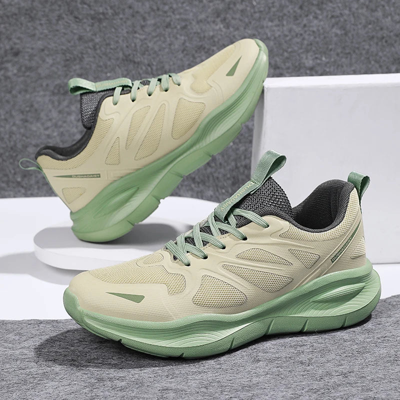 Unisex Summer Running Shoes Lightweight Men Women Fashion Sneakers Original Trainer Breathable EVA Elastic Lace Up Sports Shoes