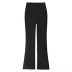 Woman American High Waist Slim Fit Bell Bottom Jeans Female Fashion Y2k Flare Pants Girls Elastic Designer Black Denim Trousers