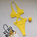 Swimsuits Women's Plus Size Bathing Suit Tummy Control Swimwear Women Sexy Hollow One Piece Swimsuits High Waist Bikini Bottoms