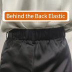 Garemay Summer Autumn Women's Pants Loose Solid Classic Black Straight High Waist Casual Silk Satin Wide Leg Trousers for Women