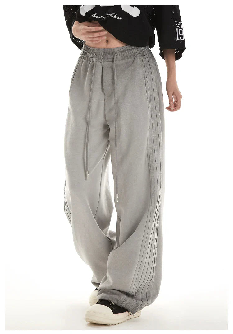 Women's Stripe Autumn/Winter Baggy Pants Vintage Sweatpants Harajuku Aesthetic Y2k Parachute Pants High Waist Trousers Clothes