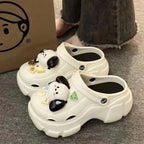 Women Sandals Cartoon Cute Dog Platform Hole Shoes Female Stepping on Poo Feeling Beach Shoes Summer 2024 New Slippers Wholesale
