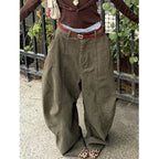 Y2K Women Streetwear Vintage Cargo Harajuku Parachute Jeans Wide Leg Gyaru American Retro Denim Pants 2000s Trousers Clothes