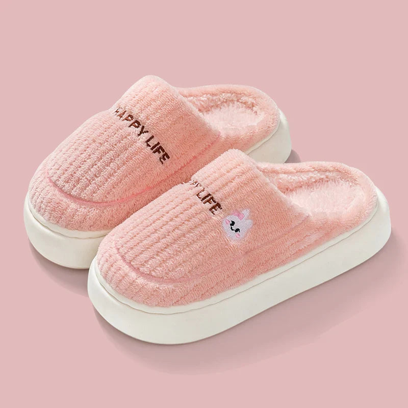 Cotton slippers for women, winter new style, indoor living, warm home, woolen slippers for men, autumn and winter