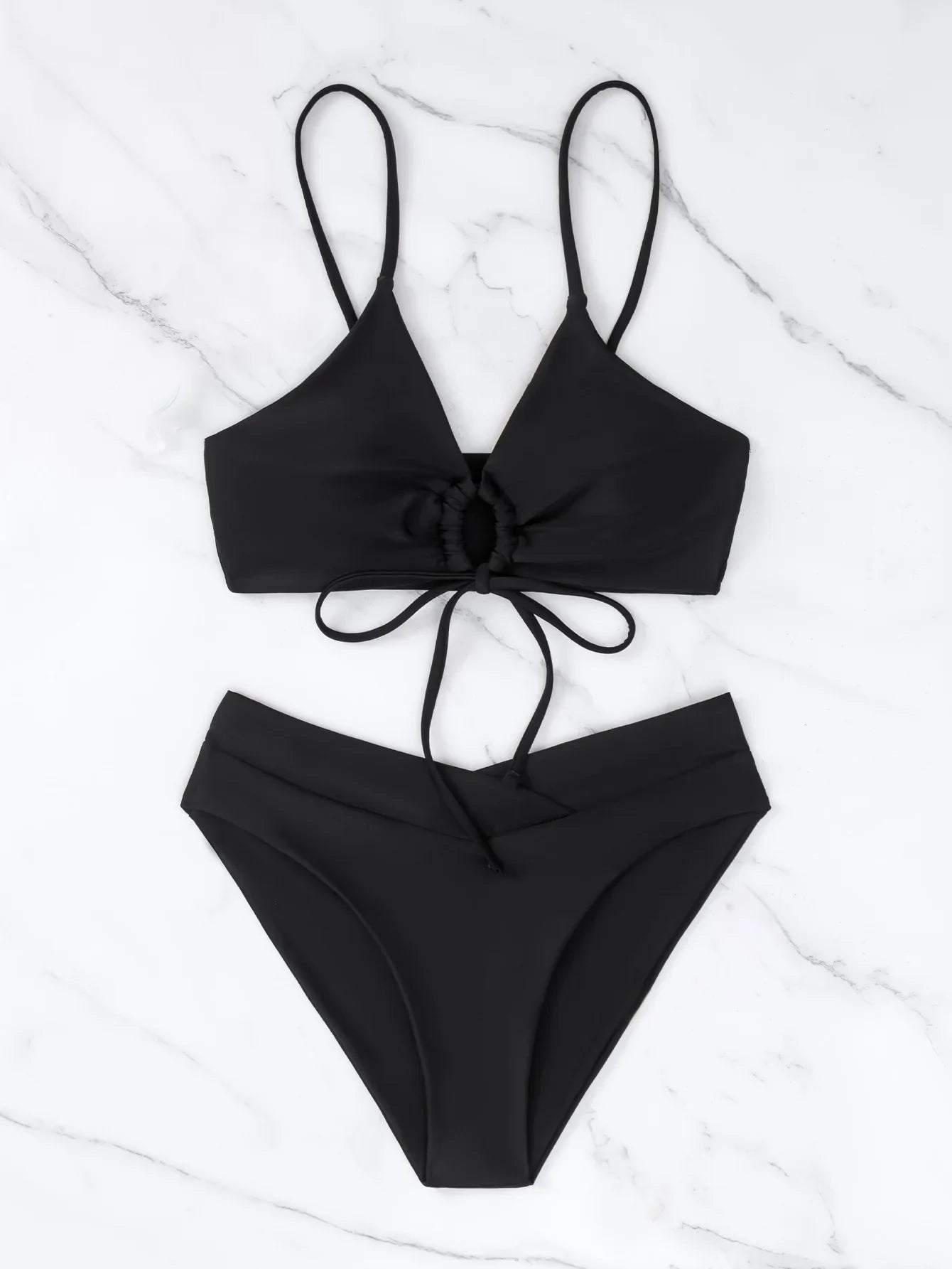 Summer Women's Leopard Patchwork Swimsuit Sexy Back Cross Lace-Up Swimwear High Waist Bikini Set Push Up Bathing Suit Beachwear