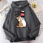 Cartoon Cat Drink Salary Increase Beverages Mens Hooded Jacket Casual Cartoon Hoodies Pleasure Sweatshirts Home Harajuku Tops