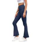 Women's Super Soft Flare Pants High Waisted Tummy Control Workout Yoga Push Up Gym Fitness  Long Leggings Bell Bottoms