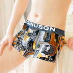 Lightweight Ice Silk Mens Underwear Elastic waistband Boyshorts Cotton 3D-Pouth Youth Boxer shorts Loose Male Boxer Underpants