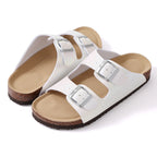 Crestar Women's Cork Slippers With Adjustable Buckle Summer New Gradient Beach Sandals Lady Fashion Clogs Slides House Slippers