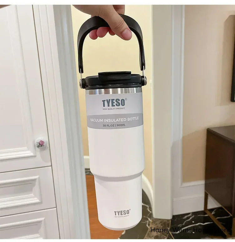 Tyeso Stainless Steel Coffee Cup Cold And Hot Double-layer Insulated Cup Tumbler Thermo Water Bottle Car Travel Mug Vacuum Flask