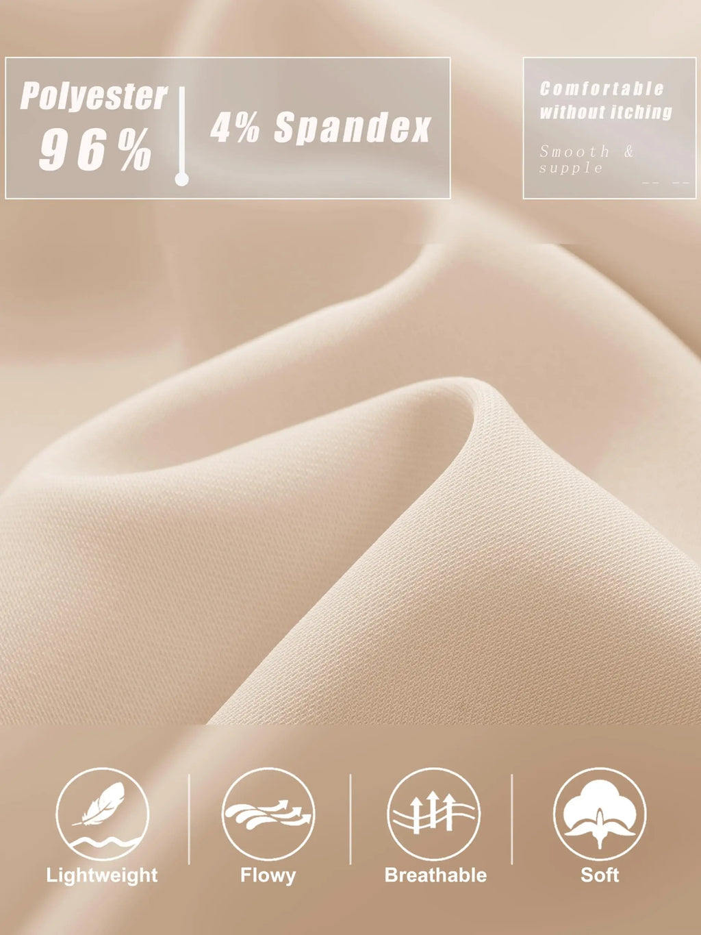 TACVASEN High Waisted Fashion Wide Leg Trousers Womens Loose Casual Long Pants Lightweight Soft Button Closure 2 Pockets Pants