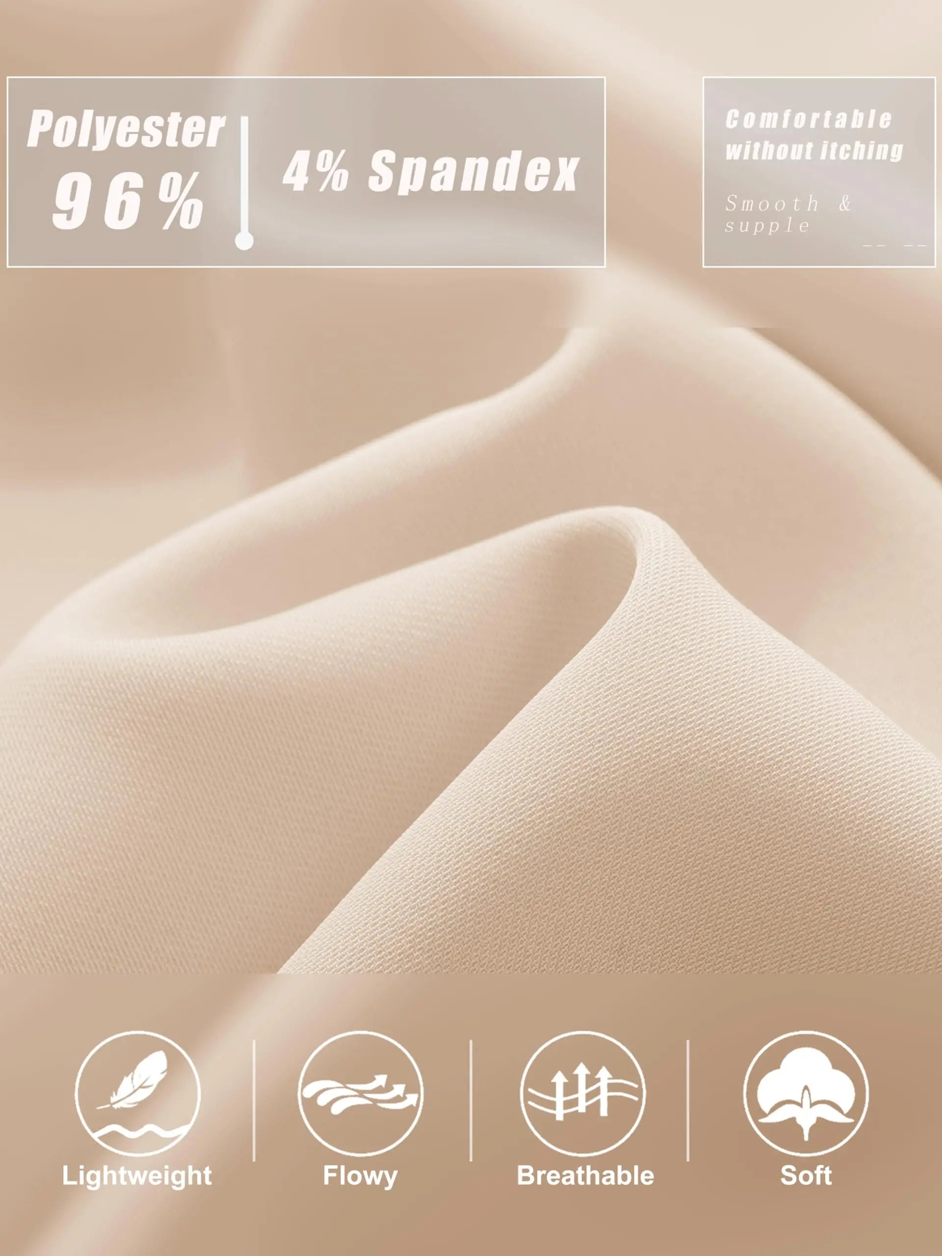 TACVASEN High Waisted Fashion Wide Leg Trousers Womens Loose Casual Long Pants Lightweight Soft Button Closure 2 Pockets Pants