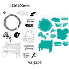 Daily Grind Autumn Bears Occasion Flowers Sunshine 2024 Newest Cutting Dies Clear Stamp Stencil for Scrapbooking Paper Making