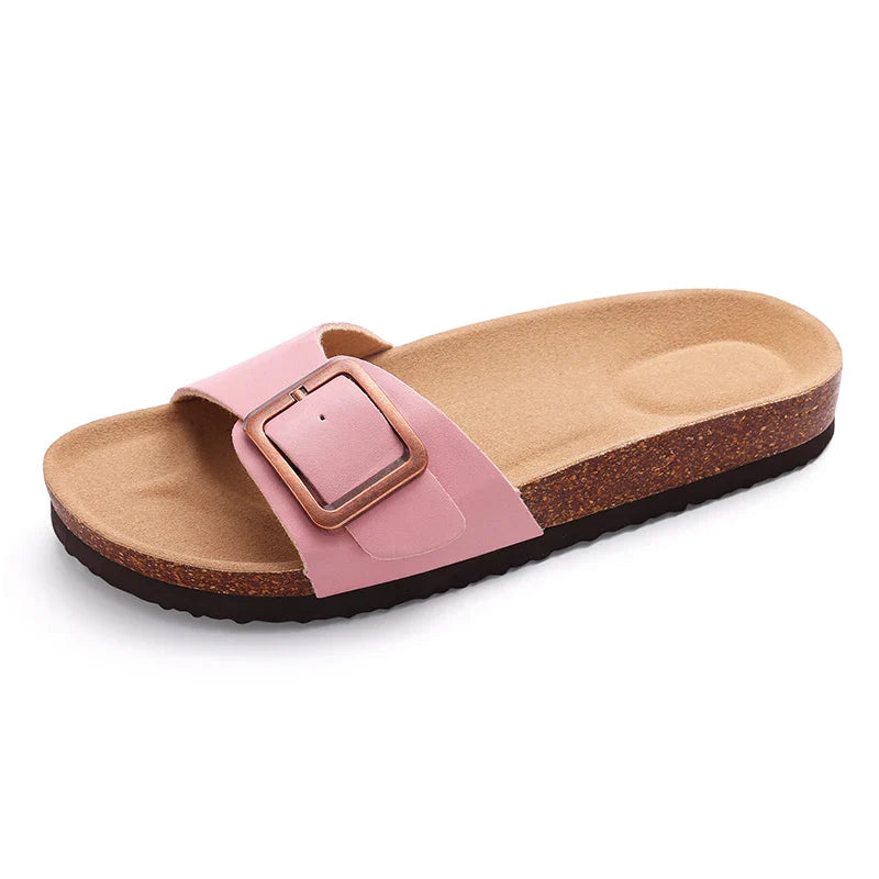 Kidmi Summer Women Sandals Women Flat Sandals Outdoor Beach Sandals Casual Vacation Nonslip Slippers Walking Cushion Sandals