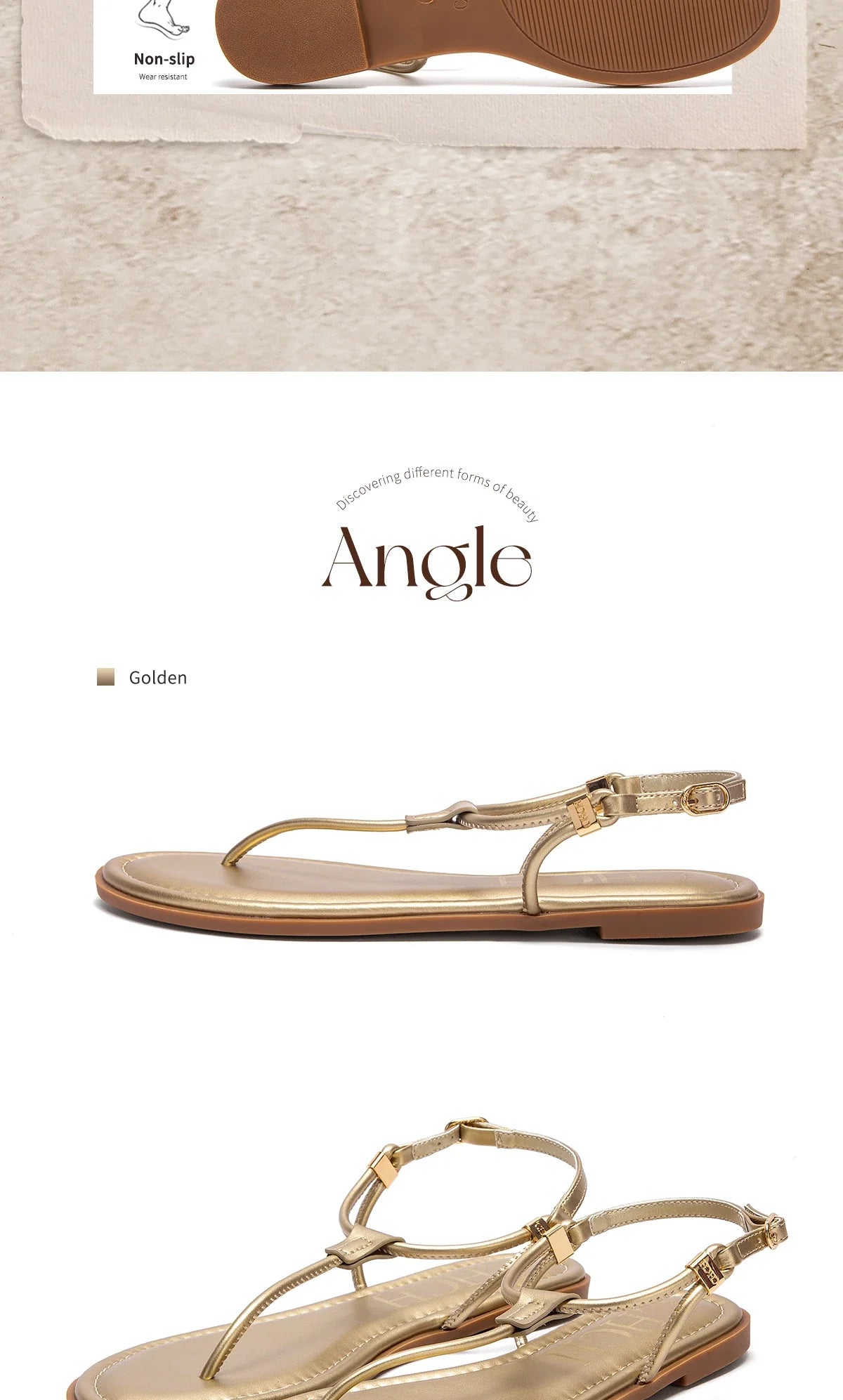 CHCH Women's Flat Sandals Summer Minimalist Toe Beach Shoes Vacation Outdoor