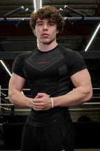 Men's T-Shirts Sports Fitness Trainer Clothe Quick Dry Breathable Stretch Tights Joggers Outdoor Casual Short Sleeves