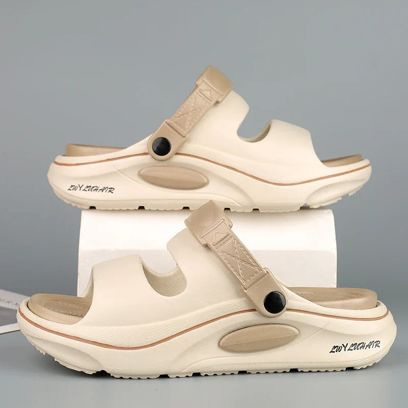 Summer Men's Outdoor Sandals Slippers Beach Comfortable Slides Soft Clogs Men Casual Water Garden Shoes Men Women Beach Sandals