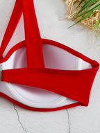 Cheap Push Up Bikinis Women Swimsuits  Solid Padded Women Swimwear Vintage Female Swimsuit High Waist Biquini Bathing Suit