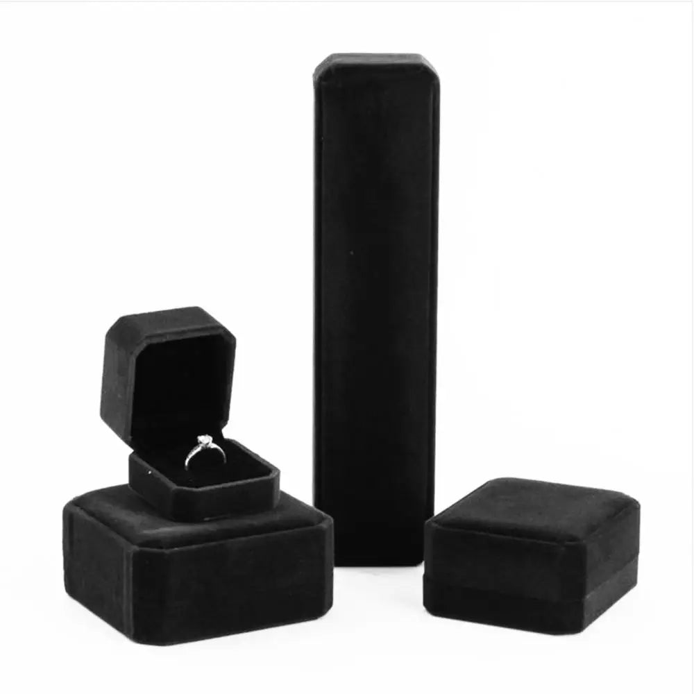 High-end Velvet Jewelry Box Necklace Ring Bracelet Pendant Earrings Storage Wedding Party Gift Box Jewelry Organizer Box Joyero