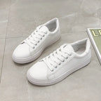 Trendy and minimalist 2025 white shoes, new spring and autumn fashion classic versatile student casual sports flat shoes