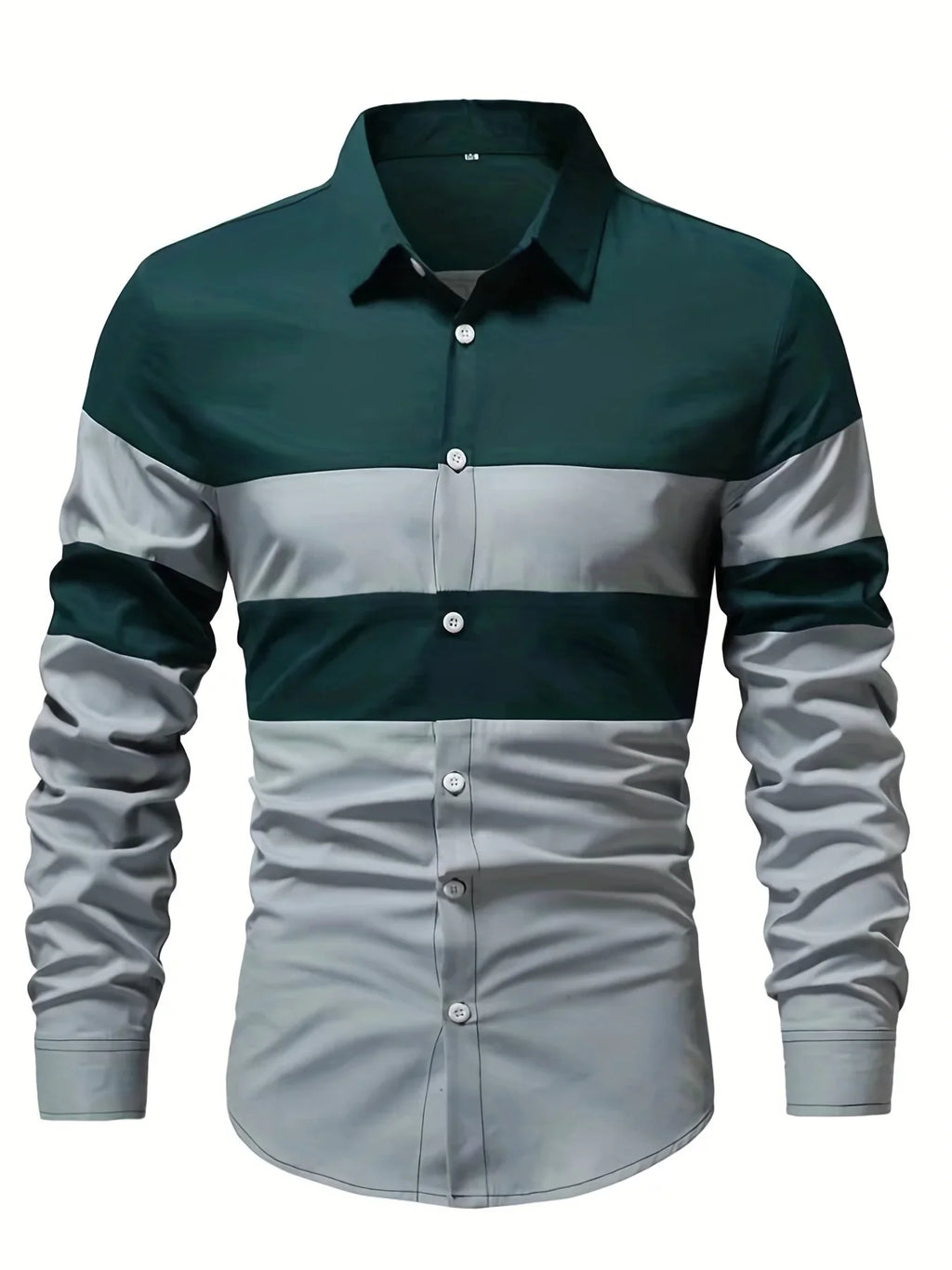 Fredd Marshall 2023 New Fashion Long Sleeve Striped Shirt Men Casual Business Button Down Colorblock Shirts Male Clothing 2010