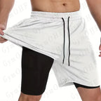 Men's sports shorts, spider print compression shorts, informal, training, running, 2-in-1, Y2K order shipped directly