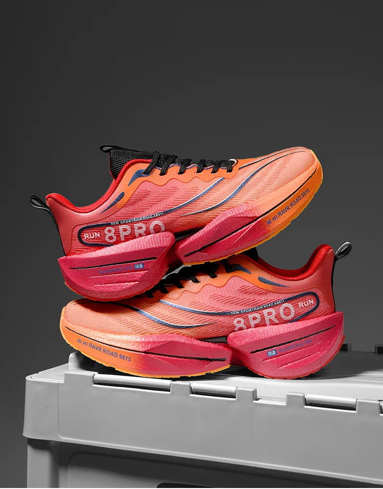 NEW Sports Running Shoes Men Marathon Breathable Comfortable Women Athletic Training Outdoor Sneakers Air Cushion Carbon Plate